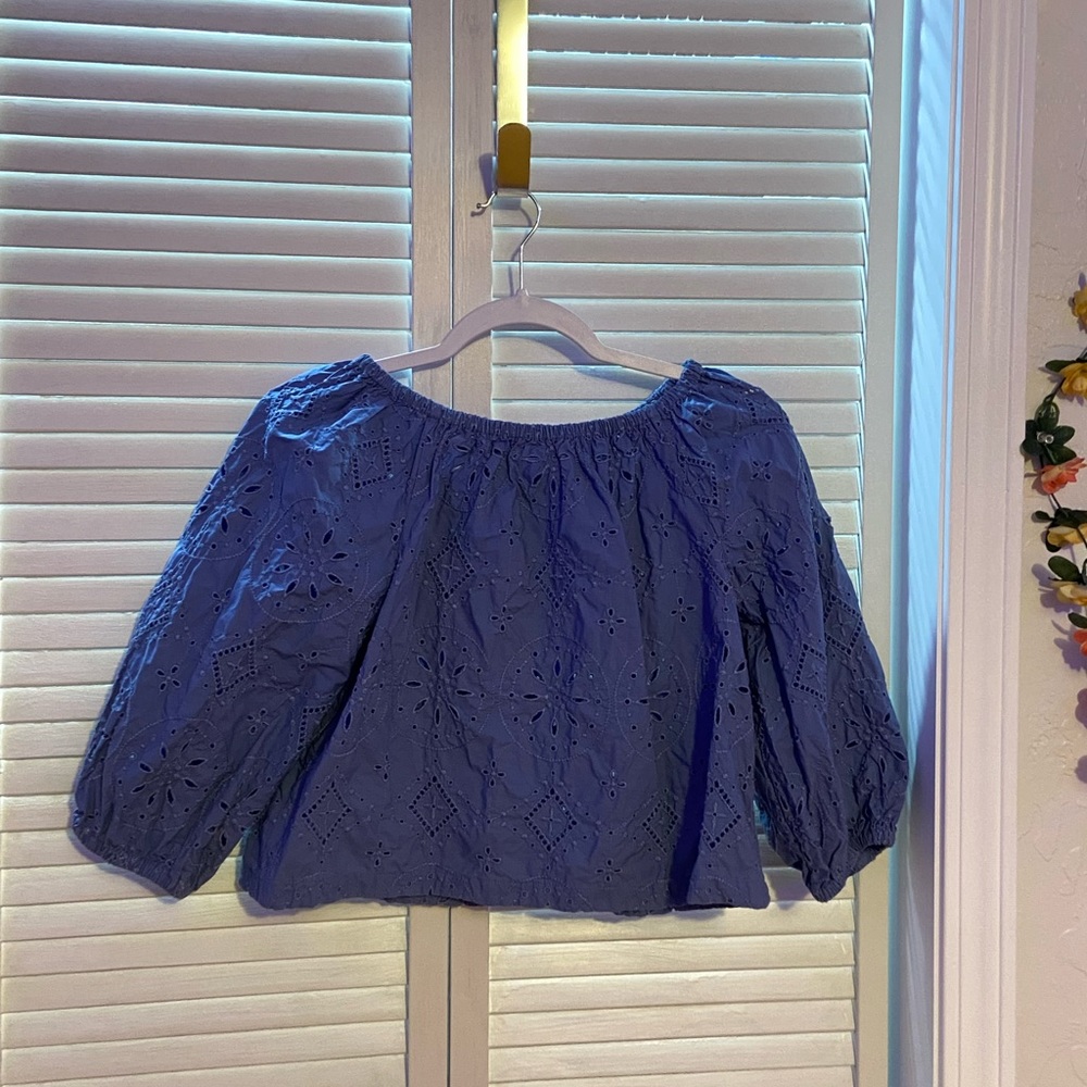 GAP Blue Long Sleeve Blouse